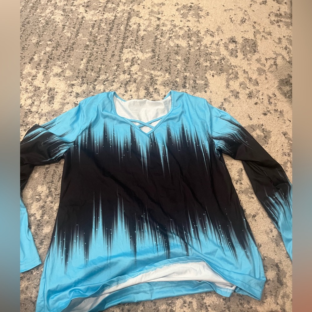 Stylish Blue and Black Women's Top